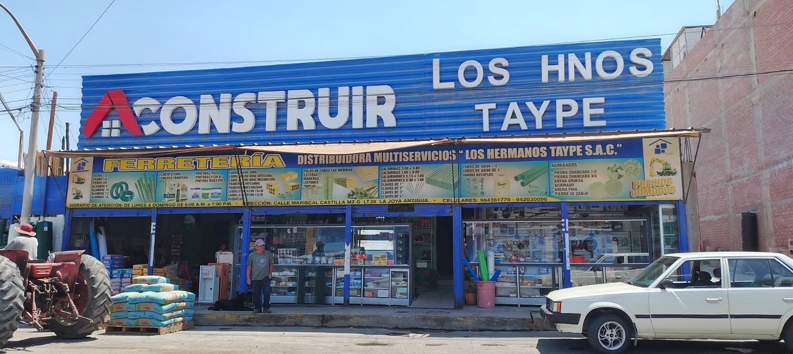 Fachada de Ferretería Taype en La Joya, Arequipa